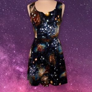 Modcloth Galaxy Print Dress with Pockets